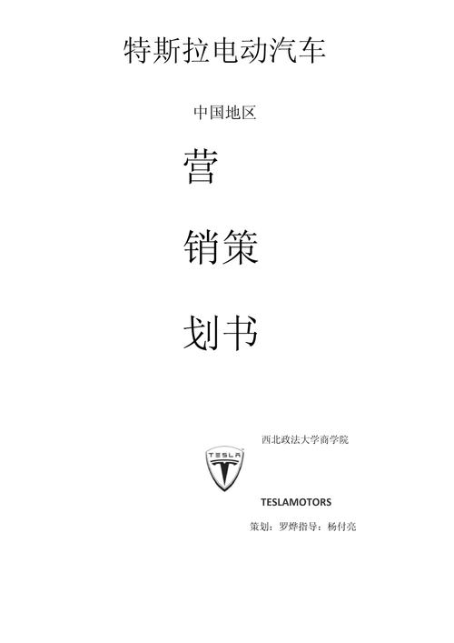 《特斯拉电动汽车市场营销策划书》