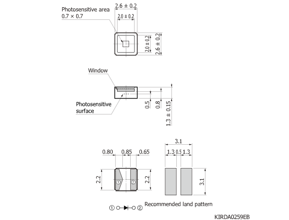 銦砷銻InAsSb光伏探測器 P13243-013CA(圖2)